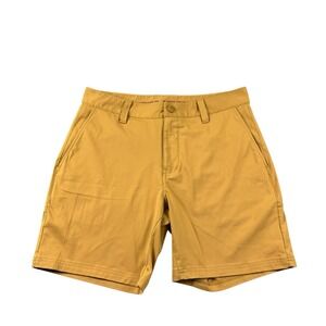 Rhone Mens Commuter Performance Chino Shorts Golden Yellow Size 30 6in Inseam